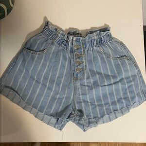 Paperboy cutoff shorts